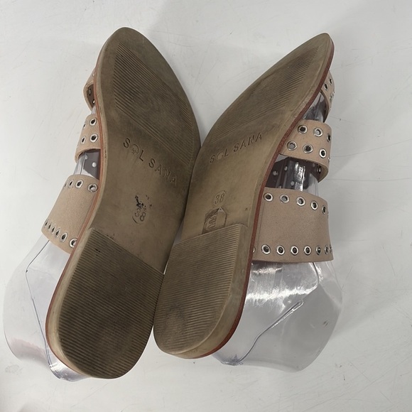 SOL SANA leather sandal slip on slide
Foster Eyelet Ecru sz 7 - Picture 11 of 13